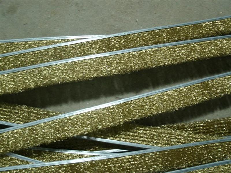 鋼帶鋼絲條刷（鍍銅鋼絲，厚度3到8mm不等）